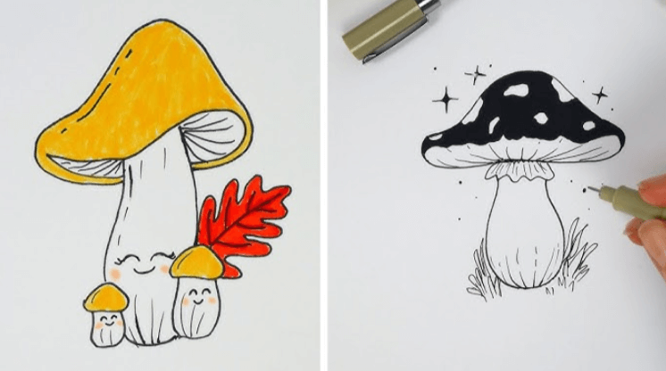 Cute:7ziqkivryto= Mushroom Drawing