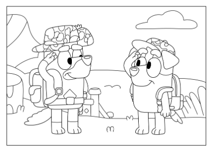 Free Printable:4-Yw9mlarni= Bluey Coloring Pages